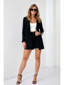 Schwarzes Set mit Streifen, Jacke und Shorts FI714 – Online-Shop – Boutique